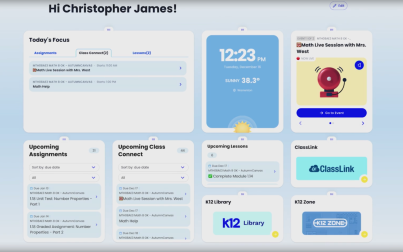 K12 launch pad